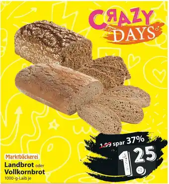 Famila Nord Ost Marktbäckerei landbrot oder vollkornbrot Angebot