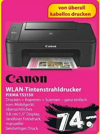 Famila Nord Ost Canon wlan-tintenstrahldrucker pixma ts3150 Angebot