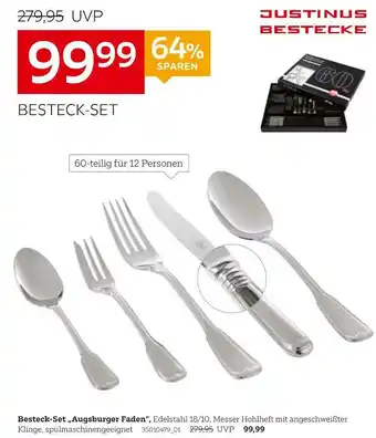 XXXLutz Justinus bestecke besteck-set „augsburger faden“ Angebot