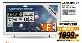 Expert Bening Samsung Qled-uhd-fernseher Gq75ls03a „the Frame“ Angebot