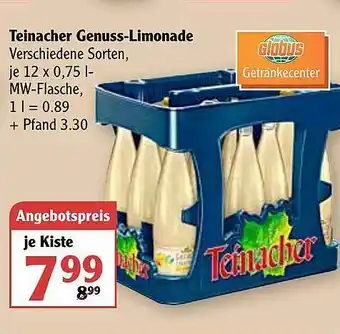 Globus Teinacher Genuss-limonade Angebot