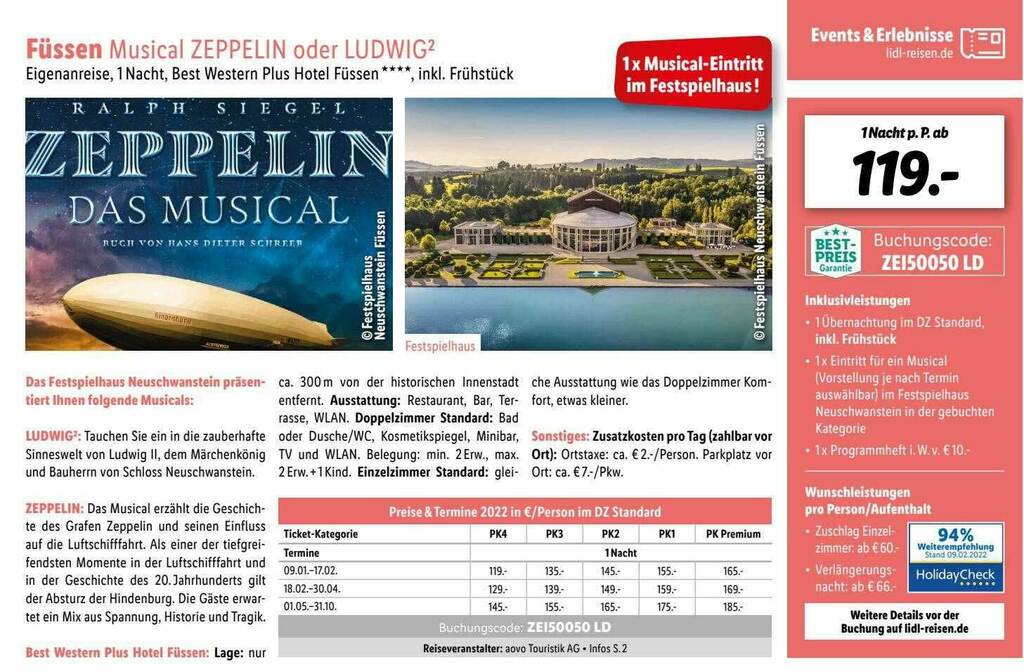Stilvolle Musical Ludwig Fssen Ebenbildnull