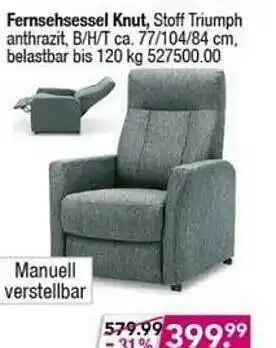 Möbel Boss Fernsehsessel Knut Angebot