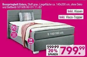 Möbel Boss Boxspringbett Estera Angebot