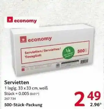 Selgros Servietten Economy Angebot