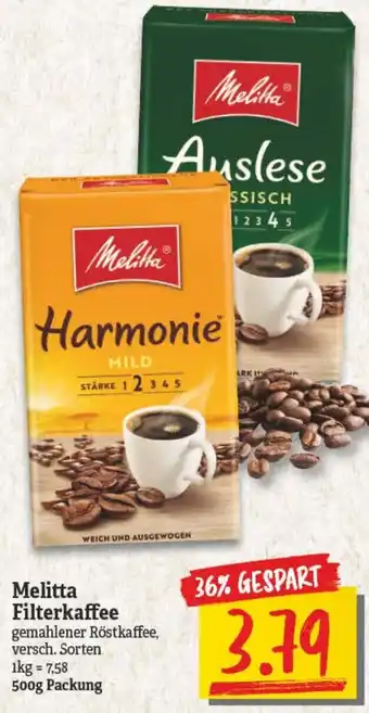 NP Discount Melitta Filterkaffee 500g Packung Angebot