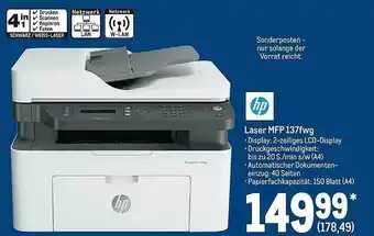 METRO Hp Laser MFP 137fwg Angebot