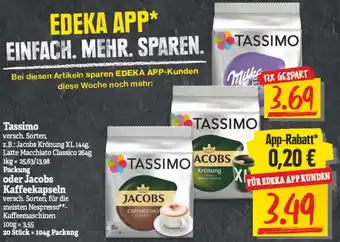 NP Discount Tassimo oder Jacobs Kaffeekapseln 104g Packung Angebot