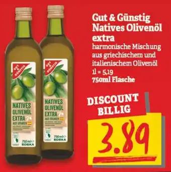 NP Discount Gut & Günstig Natives Olivenöl Extra 750ml Flasche Angebot