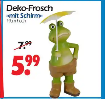 Wreesmann Deko-Frosch mit Schirm 19 cm Angebot