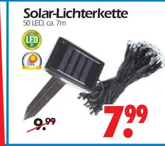 Wreesmann Solar-Lichterkette 50 LED, ca. 7 m Angebot