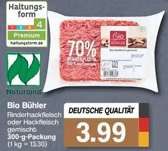 Famila Nord West Bio Bühler Rinderhackfleisch oder Hackfleisch gemischt 300g Packung Angebot