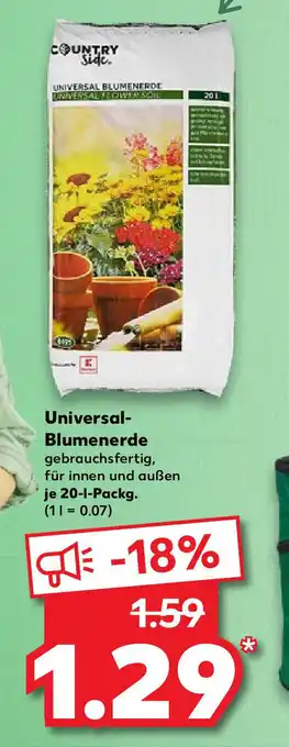 Kaufland Universal-Blumenerde je 20-l-Packg. Angebot