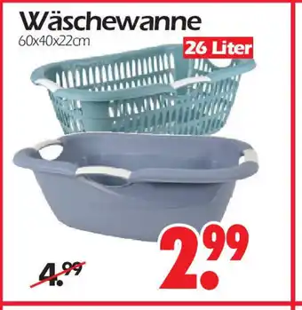 Wreesmann Waschewanne 60 x 40 x 22 cm 26 liter Angebot