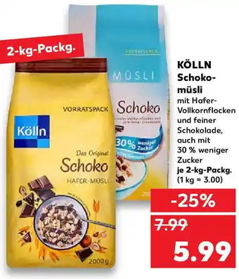 Kaufland Kölln Schoko-Müsli je 2-kg-Packg. Angebot