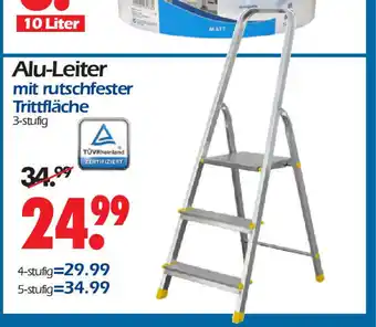 Wreesmann Alu-Leiter mit rutschfester Trittflache 3-stufig Angebot