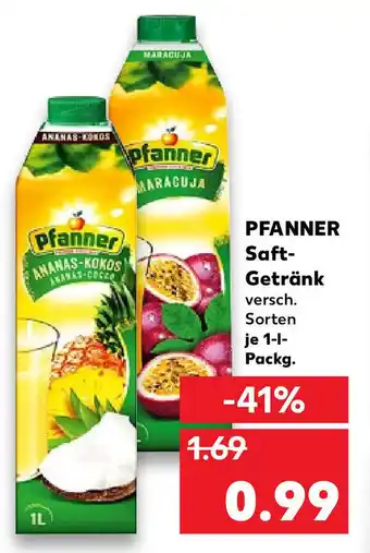 Kaufland Pfanner Saft-Getränk je 1-L-Packg, Angebot