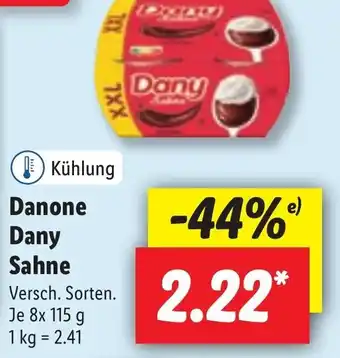 Lidl Danone dany sahne 8 x 115g Angebot