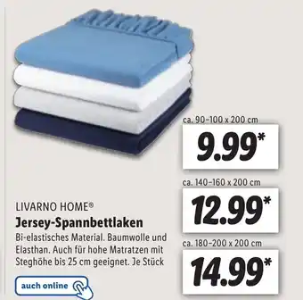 Lidl Jersey-spannbettlaken 90-100 x 200cm Angebot