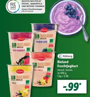 Lidl Bioland fruchtjoghurt 400g Angebot