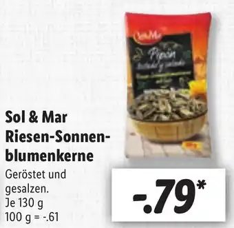 Lidl Sol & mar riesen-sonnen-blumenkerne 130g Angebot