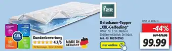 Lidl Gelschaum-topper XXL-gelfeeling Angebot