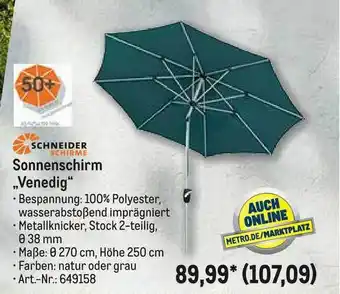 METRO Schneider Sonnenschirm „Venedig” Angebot