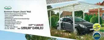 METRO Beckmann Aluminium Carport„ Classic” Weiß Angebot