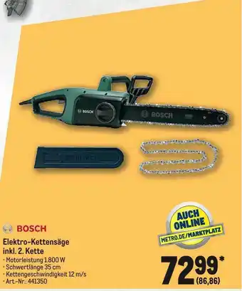 METRO Bosch Elektro Kettensäge Inkl. 2 Kette Angebot