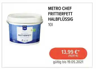 METRO Metro Chef Frittierfett Halbflüssig 10L Angebot