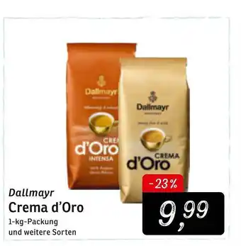 KONSUM Dallmayr Crema D'oro 1kg Angebot