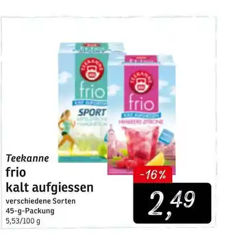 KONSUM Teekanne Frio Kalt Aufgiessen 45g Angebot