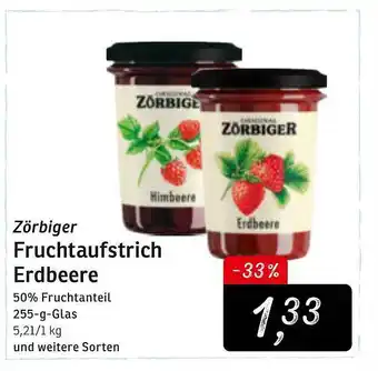 KONSUM Zörbiger Fruchtaufstrich Erdbeere 255g Angebot