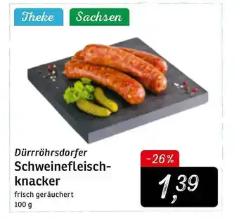 KONSUM Dürrröhrsdorfer Schweinefleisch Knacker 100g Angebot