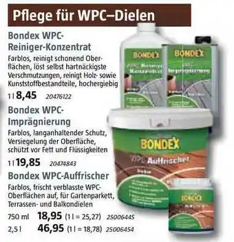 Bauhaus Bondex Wpc Reiniger-konzentrat Angebot