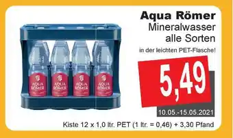 Getränke Göbel Aqua Römer Mineralwasser 12x1L Angebot