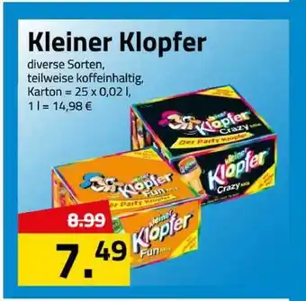 Logo Getränkemarkt Kleiner Klopfer 25x0,02L Angebot