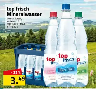 Logo Getränkemarkt Top Frisch Mineralwasser 12x1L Angebot