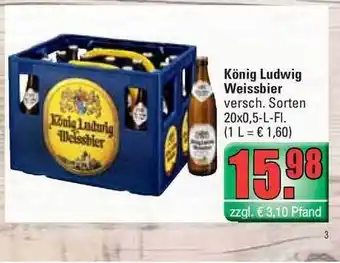 Profi Getränke König Ludwig Weissbier 20x0,5L Angebot