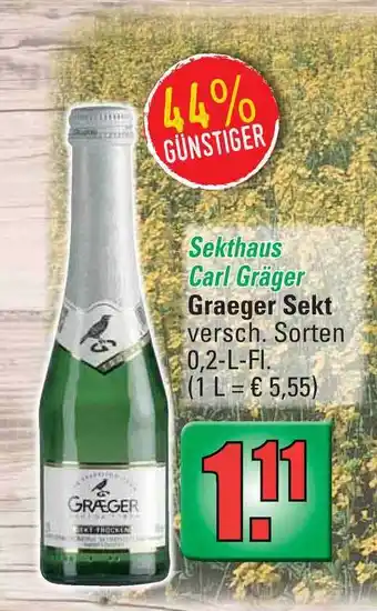 Profi Getränke Sekthaus Carl Gräger Graeger Sekt 0,2L Angebot