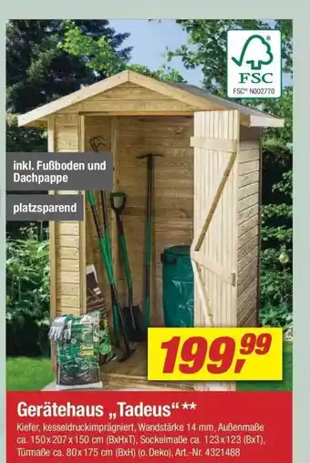 toom Baumarkt Gerätehaus „Tadeus” Angebot