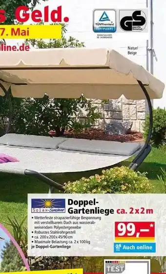 Norma Solax Sunshine Doppel Gartenliege Angebot