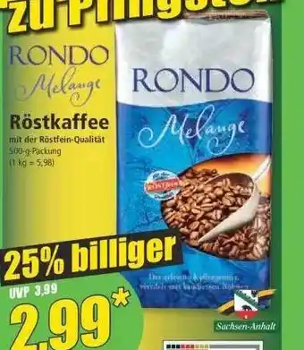 Norma Rondo Melange Röstkaffee Angebot