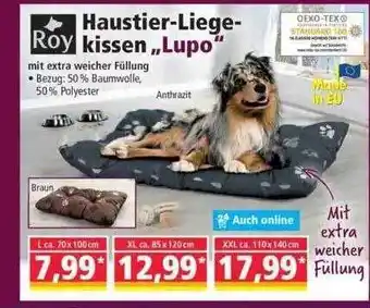 Norma Roy Haustier Liegekissen „Lupo” Angebot