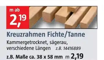 Bauhaus Kreuzrahmen fichte/tanne Angebot