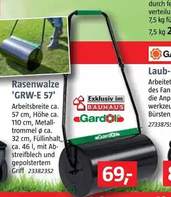 Bauhaus Gardol rasenwalze 'grw-e 57' Angebot