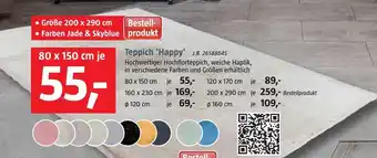 Bauhaus Teppich 'happy' Angebot