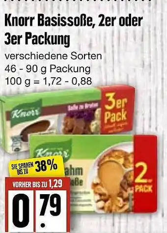 Edeka Frischemarkt Knorr Basissoße, 2er Oder 3er Packung Angebot