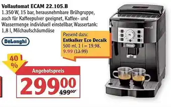 Globus Delonghi Vollautomat Ecam 22.105.b Angebot