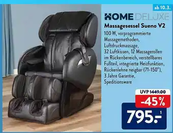 Aldi Nord Home Deluxe Massagesessel Sueno V2 Angebot